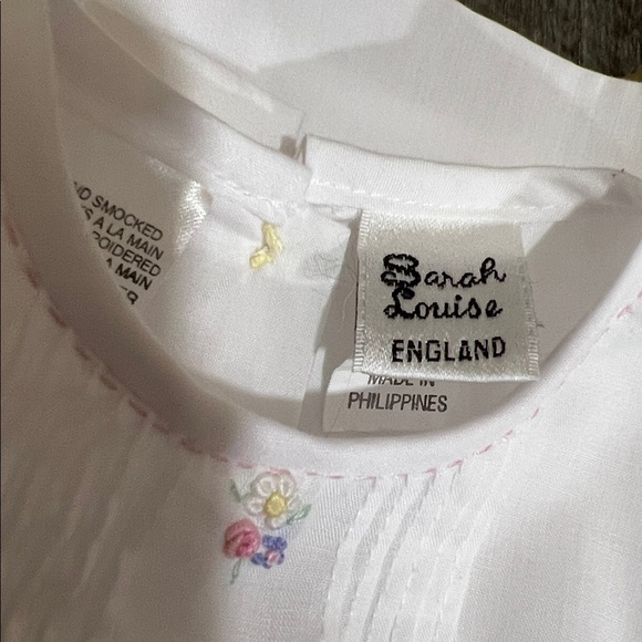 Sarah Louise smocked with rosettes dress size 12M - Picture 8 of 11